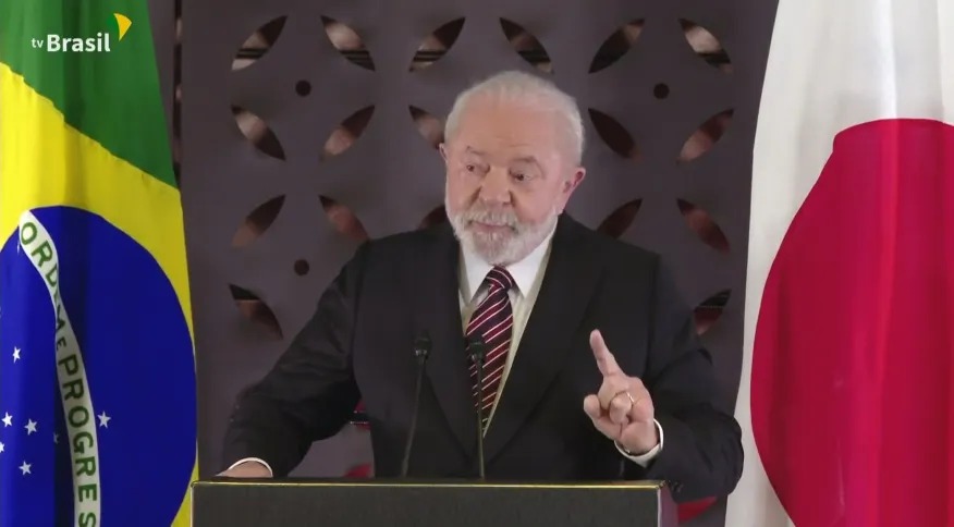 Lula em discurso transmitido pela TV Brasil